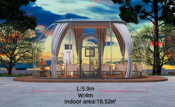 Buy Camping Outdoor Bubble Tents 18.52M2 Pre Fabricated Homes Dome Transparent Tent 3M online manufacture