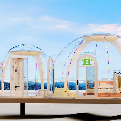 Buy 4 Season Prefab PC Hotel House Home Tent Glamping Resort Tents Dome House With Bathroom online manufacture