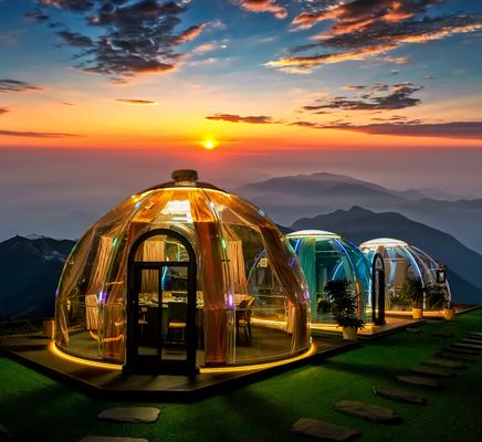 Buy Romantic Modern Design Bubble House PC Dome Tent for Outdoor Commercial Leisure Assembled Coffee Shop Dome House for Hotels online manufacture