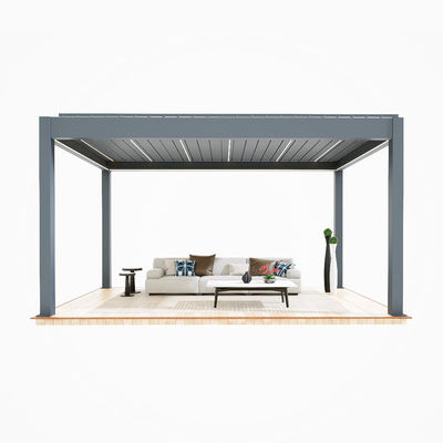 Buy Intelligent outdoor aluminum alloy electric louver gazebo courtyard garden courtyard Home pavilion Outdoor sun room online manufacture