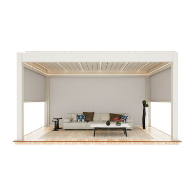 Buy Outdoor aluminum alloy electric louver gazebo courtyard garden courtyard Home pavilion Outdoor sun room online manufacture
