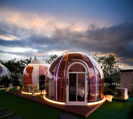 New Design Hotel Luxury Igloo Dome House Outdoor Transparent Glamping Dome Tent Geodesic Domes For Sale