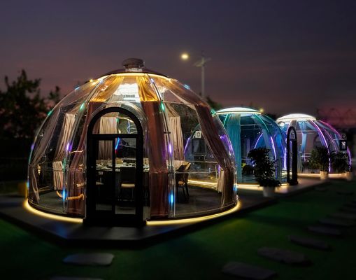 Waterproof Sky Tent Bubble Dome Transparent Outdoor Glamping Double Dome Polycarbonate Tent
