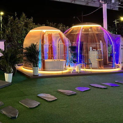 Full House Outdoor Sound Proof Prefab Dome House Room Polycarbonate Double Dome House