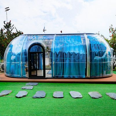 Full Transparent 360 Degree Dining Bubble Tent 27.7m2 Geodesic Dome House