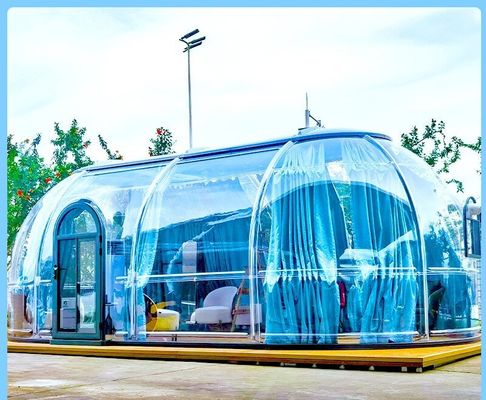 Outdoor Luxury Transparent PC Material Bubble Tent Waterproof  Impact and Fire Residence for Resort Hotels and Campsites