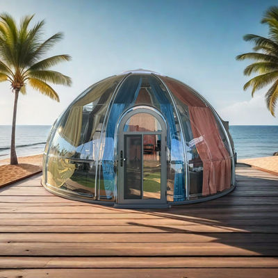 PC Steel Structure Bubble Geodesic Moveable Dome Tent  Green House Outdoor Glamping Environmentally Friendly