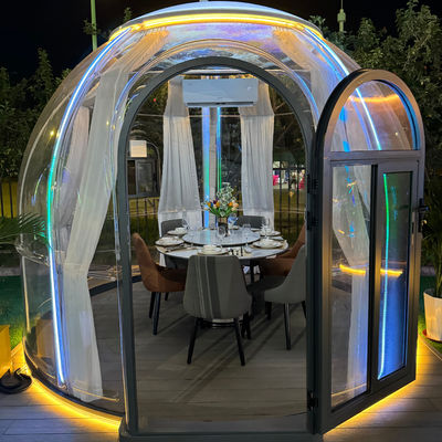Modern Design Hotel Modular Prefab PC Crystal Dome Tent Bubble House for Dining