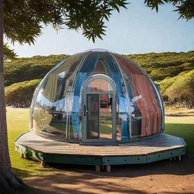 UV Resistant Transparent PC Bubble House Waterproof Geodesic Dome Tent for Outdoor Glamping  Used for Entertainment