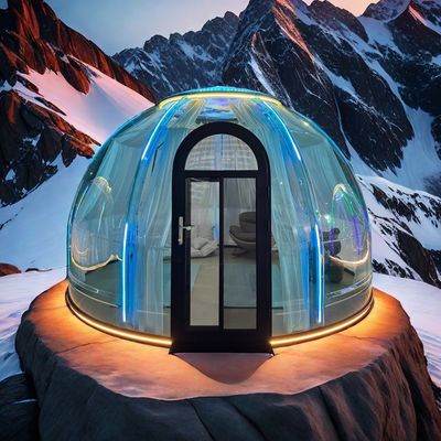 Hot Selling New Arrival PC Hotel Polycarbonate Dome Tent Modular Prefab Dome House For Resorts