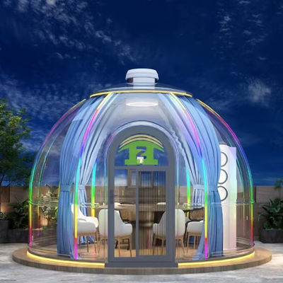 Luxury Waterproof PC Bubble Tent House Camping Prefab House Transparent Dome Glamping House