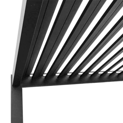Outdoor Garden Villa Courtyard Pavilion with Louver Turning Aluminum Alloy Veneer Roof Pergola