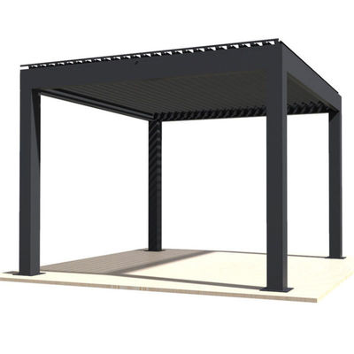 Aluminium Alloy Louver Turning Pavilion Outdoor Courtyard Villa Garden Windproof Roller Curtain Electric Aluminum Alloy Pavilion