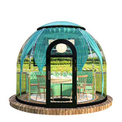 Transparent PC Dome Spherical Dining Room in Steel Structure Bubble House for Star Gazin