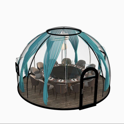 18-20 Person Transparent Wind Resistant Dome Prefab House for Hotel and PC Accommodation Solution