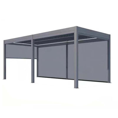 Electric Louver Turning Pavilion Outdoor Villa Courtyard Smart Flip Ecological Sun Room Windproof Rolling Curtains Shade The Sun