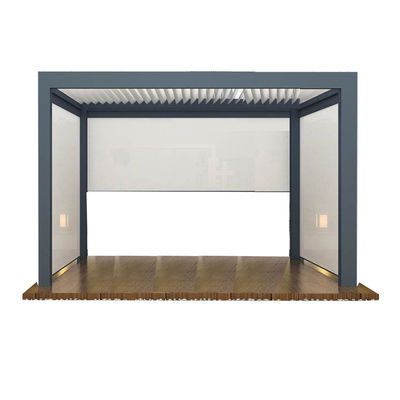Modern Courtyard Intelligent Electric Louver Pavilion Villa Outdoor Sun Room Automatic Flipping Chinese Gazebo