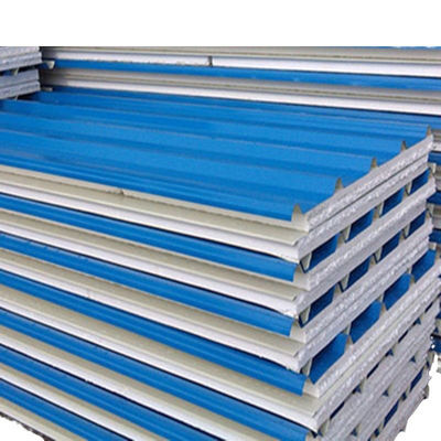 Villa Water Resistant Colored Steel Plate Rock Wool Tile Heat Insulation Tile Sandwich Board for Eco-Friendly Buildings